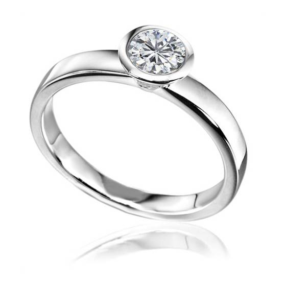 0.30ct SI2/G Round Natural Diamond Solitaire Ring