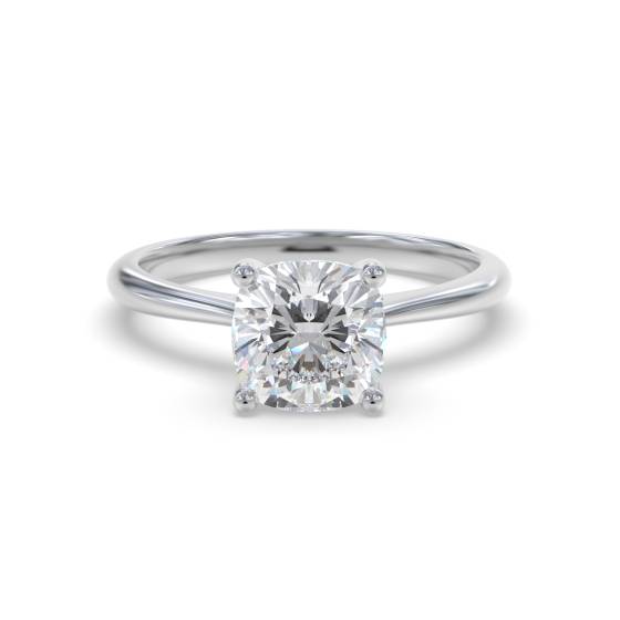 Cushion Diamond Solitaire Engagement Ring