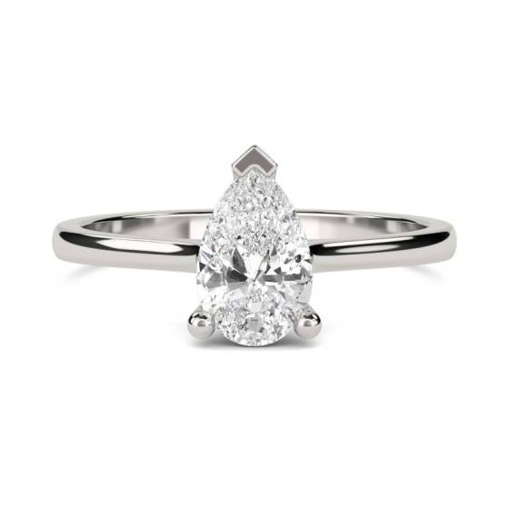 GIA Certified 0.51ct VS1/F Stylish Pear Diamond Engagement Ring