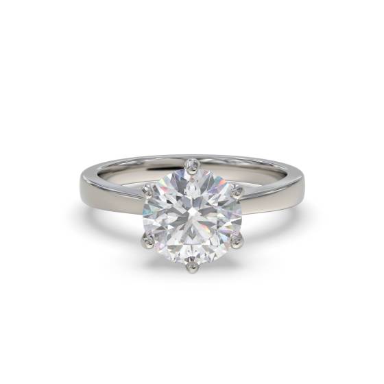Modern Round Diamond Engagement Ring