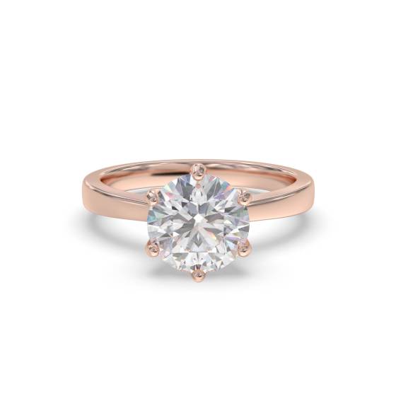 Modern Round Diamond Engagement Ring