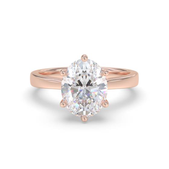 Modern Oval Diamond Engagement Ring