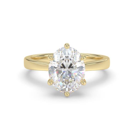 Modern Oval Diamond Engagement Ring