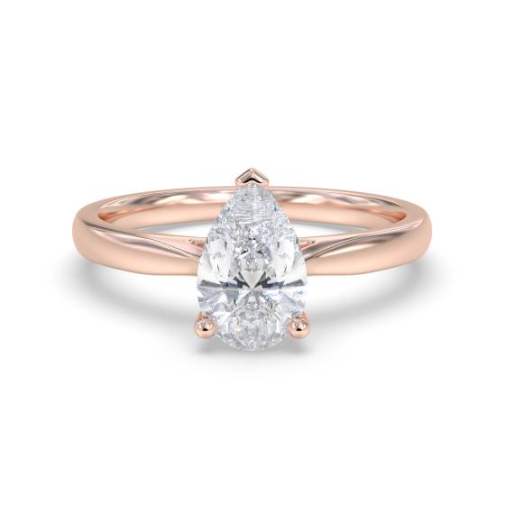Pear Diamond Solitaire Ring
