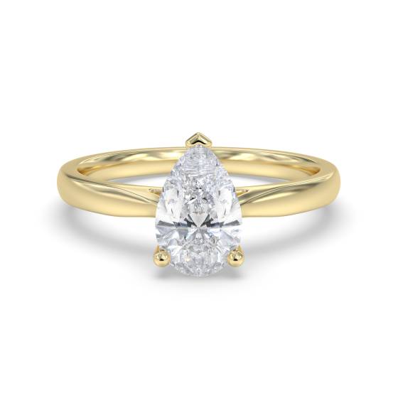 Pear Diamond Solitaire Ring