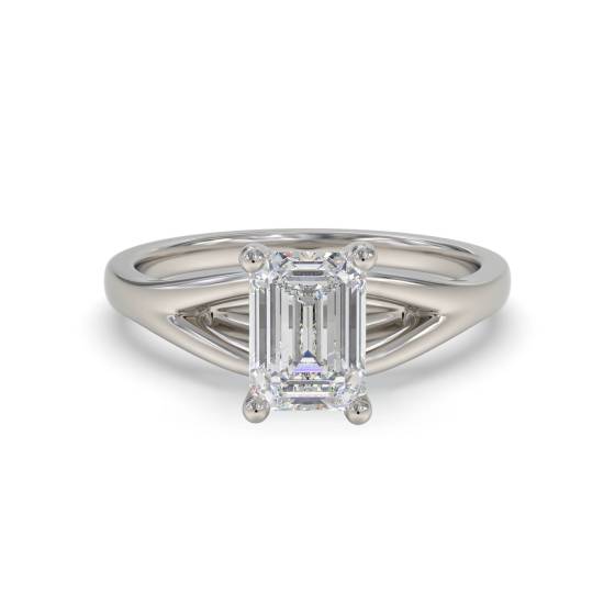 Emerald Diamond Engagement Ring