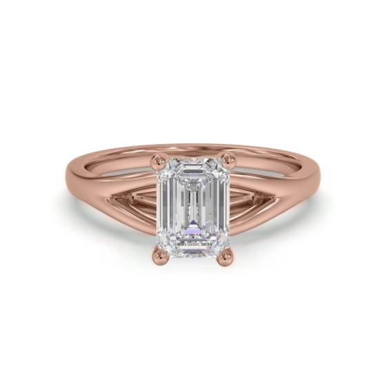 Emerald Diamond Engagement Ring