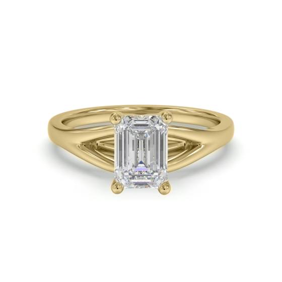 Emerald Diamond Engagement Ring