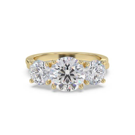 3 Stone Infinity Round Diamond Ring