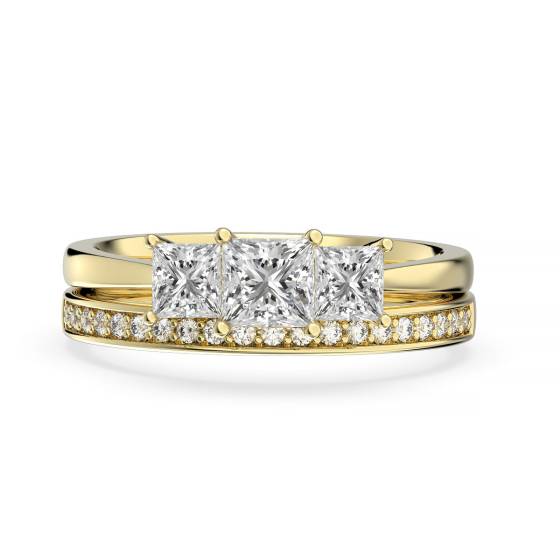 Princess Diamond Trilogy Bridal Set