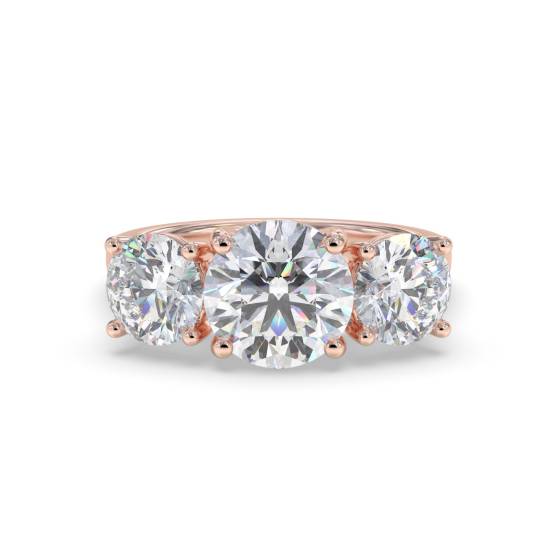 Crossover Round Diamond Trilogy Ring