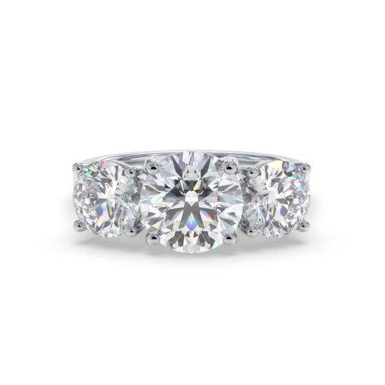 Crossover Round Diamond Trilogy Ring