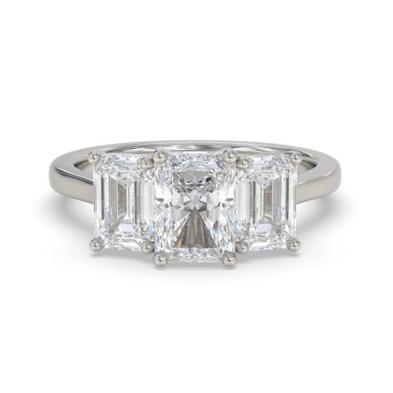 Radiant Diamond Trilogy Ring