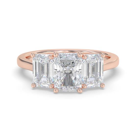Radiant Diamond Trilogy Ring