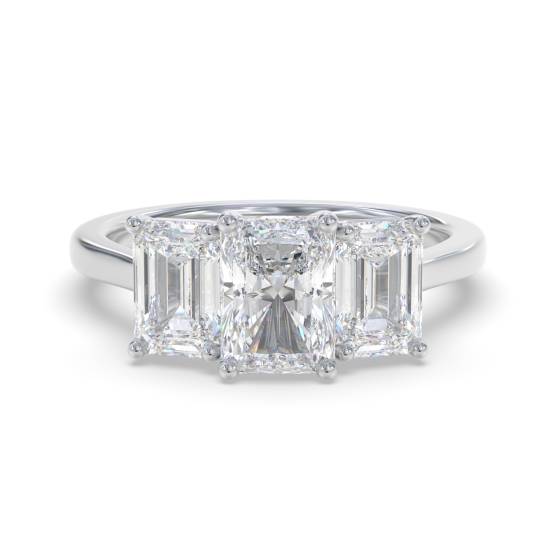 Radiant Diamond Trilogy Ring