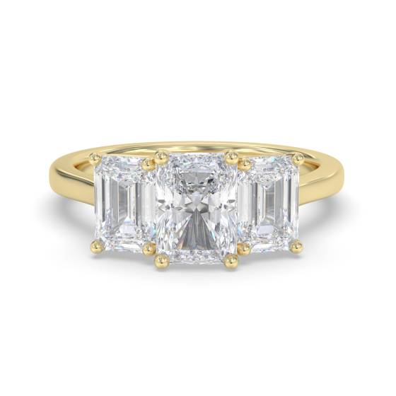 Radiant Diamond Trilogy Ring