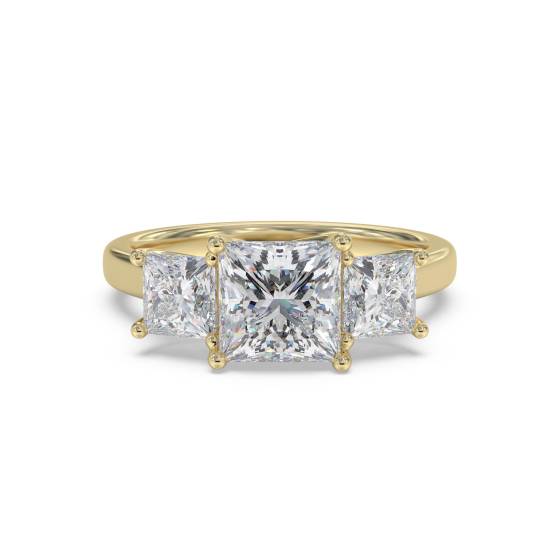 Graduated Princess Diamond Trilogy Ring