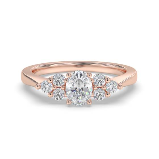 Oval Diamond Designer Engagement Ring