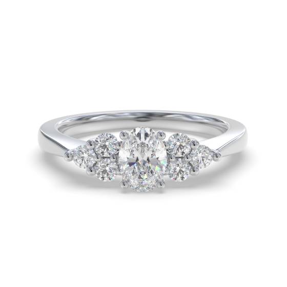Oval Diamond Designer Engagement Ring