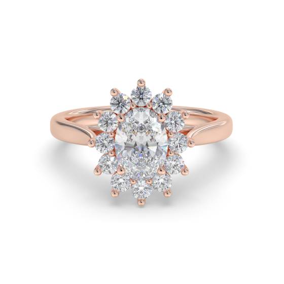 Oval Diamond Designer Engagement Ring