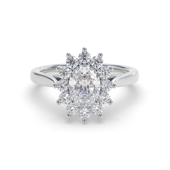 Oval Diamond Designer Engagement Ring