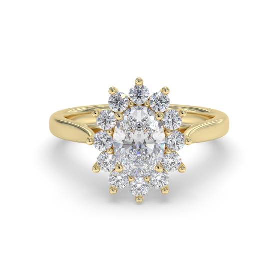 Oval Diamond Designer Engagement Ring