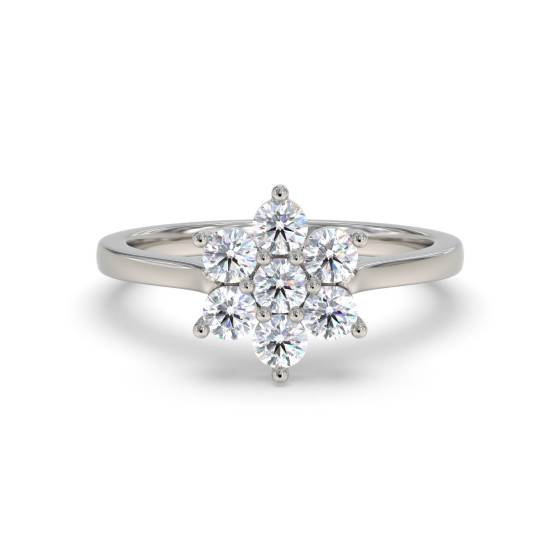 Round Diamond Cluster Ring
