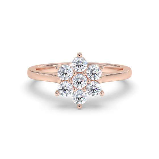 Round Diamond Cluster Ring