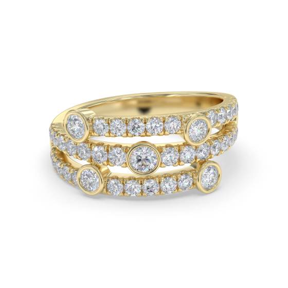 0.90ct Round Diamond Bezel Set Dress Ring