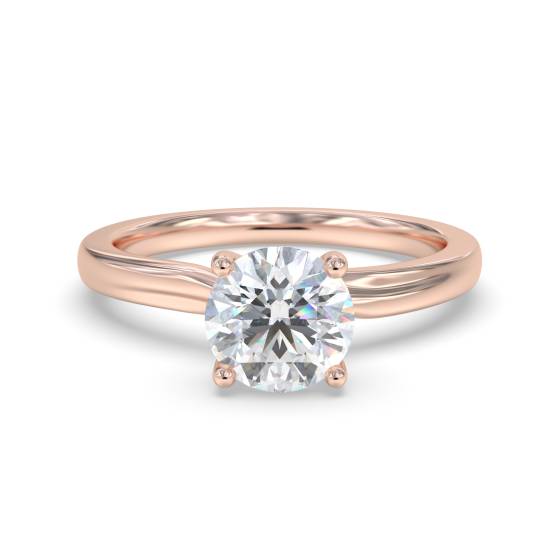 Plait Twined Round Diamond Engagement Ring