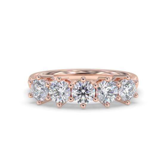 Round Diamond 5 Stone Ring