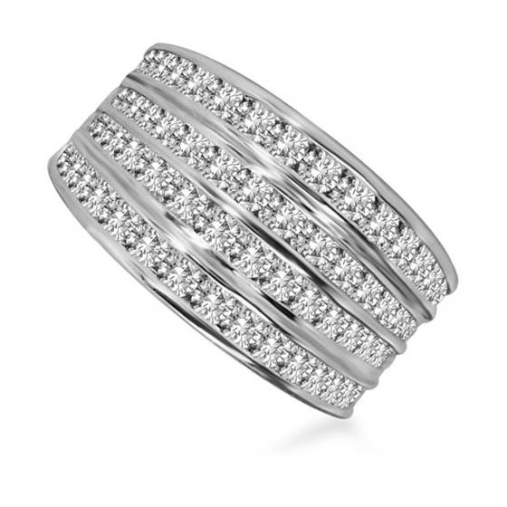 1.50ct VS/F-G Mens Natural Diamond Ring in 9k White Gold
