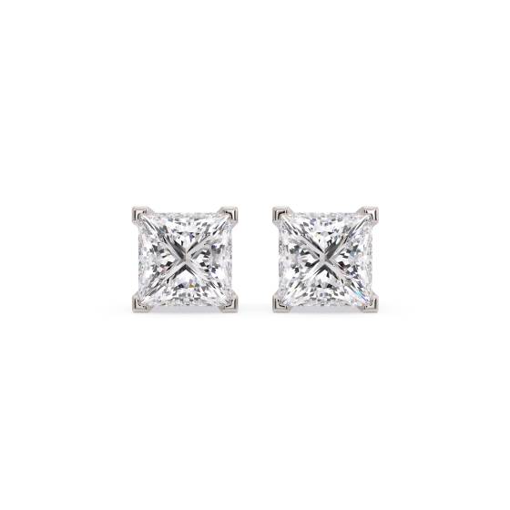 0.50ct VS1/D Princess cut Labgrown Diamond Mens Single Stud Earrings