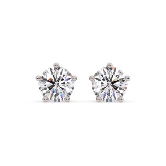 Comtemporary Round Diamond Designer Earrings
