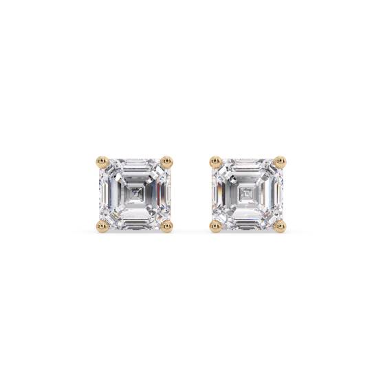 Classic Asscher Diamond Stud Earrings