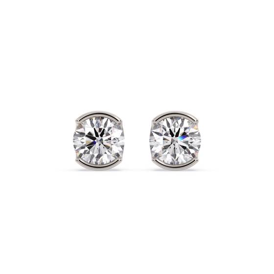 Modern Round Diamond Designer Earrings