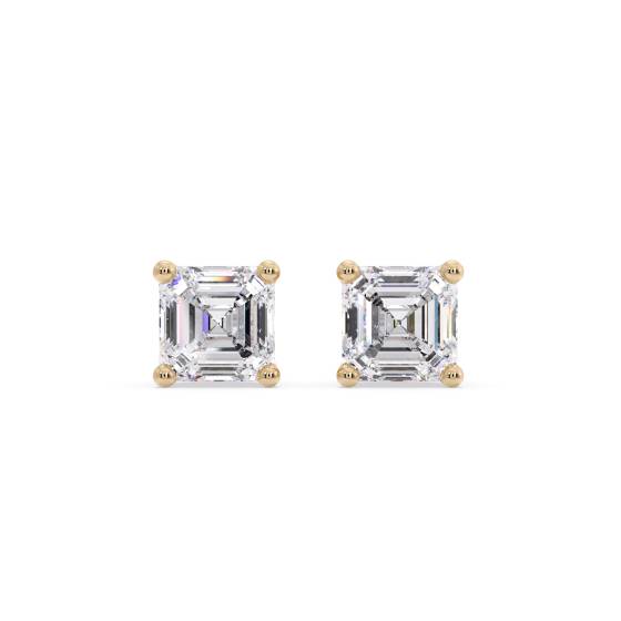 Classic Asscher Diamond Stud Earrings