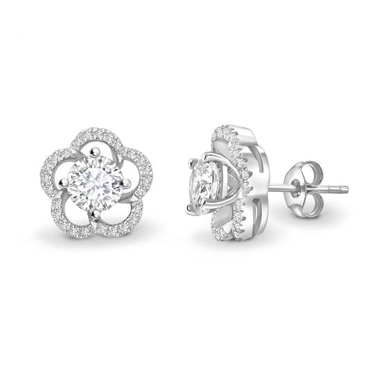 Round Diamond Designer Earrings