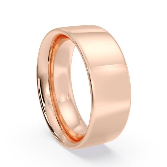 DHFC07H Flat Court Wedding Ring - Heavy weight, 7mm width