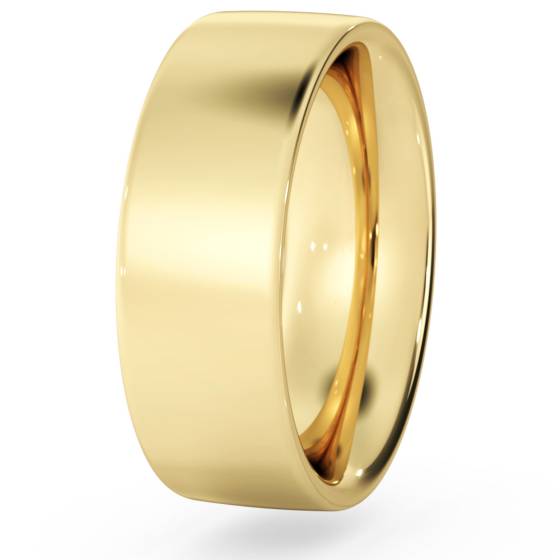 DHFC07H Flat Court Wedding Ring - Heavy weight, 7mm width