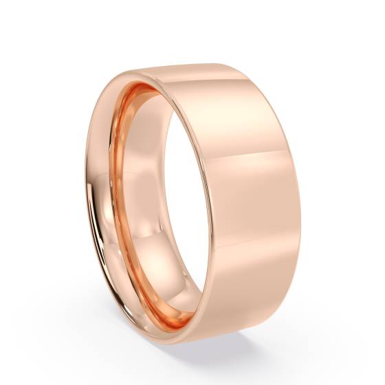DHFC07M Flat Court Wedding Ring - 7mm width, Medium depth