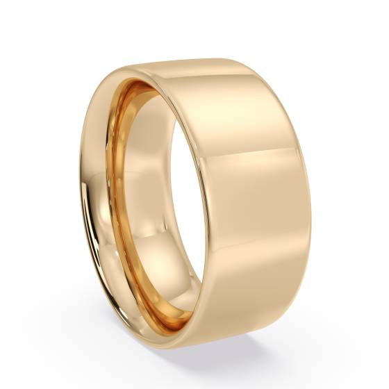 DHFC08H Flat Court Wedding Ring - Heavy weight, 8mm width