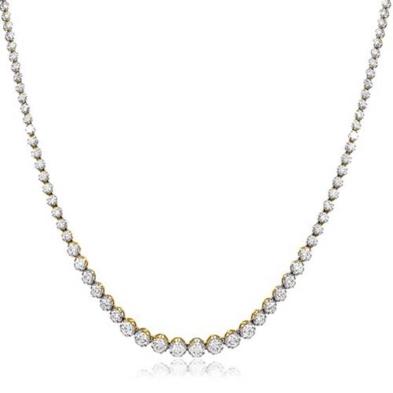 10.00ct Round Diamond Tennis Necklace