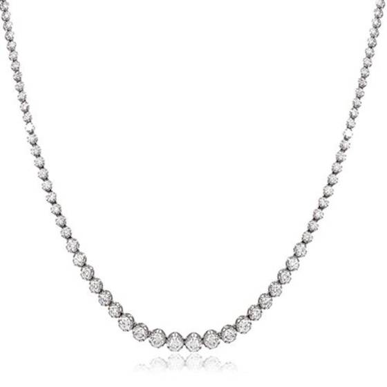 12.00ct Round Diamond Tennis Necklace