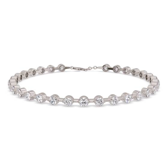 Round Cut Rubover Bracelet