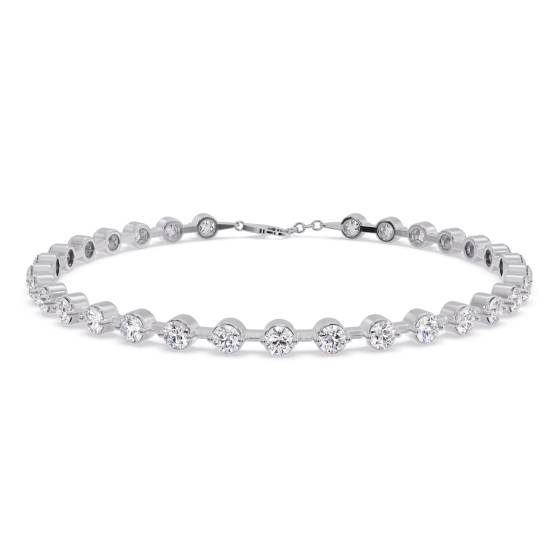 Round Cut Rubover Bracelet