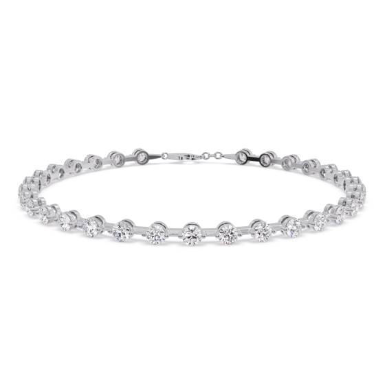 Round Cut Rubover Bracelet