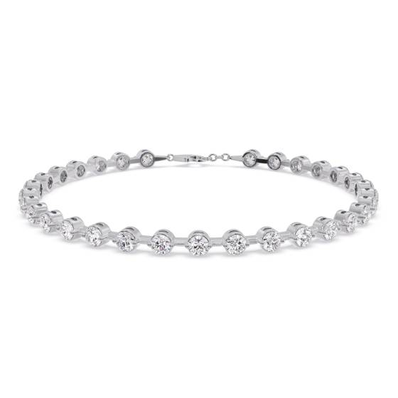 Round Cut Bezel Set Bracelet