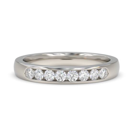 Round Diamond Half Eternity Ring