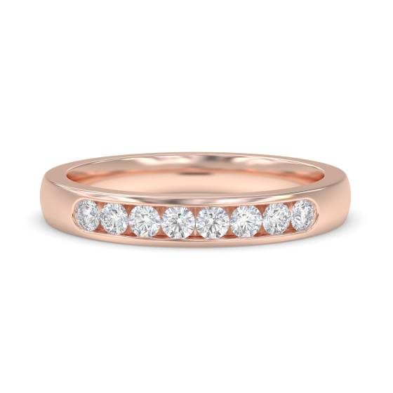 Round Diamond Half Eternity Ring